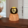 Rose heart luminous crystal ball night light, 3d engraved starry sky, solid wood base, creative desktop decoration, birthday gift Application Scenario